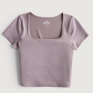 Hollister ribbed purple tshirt